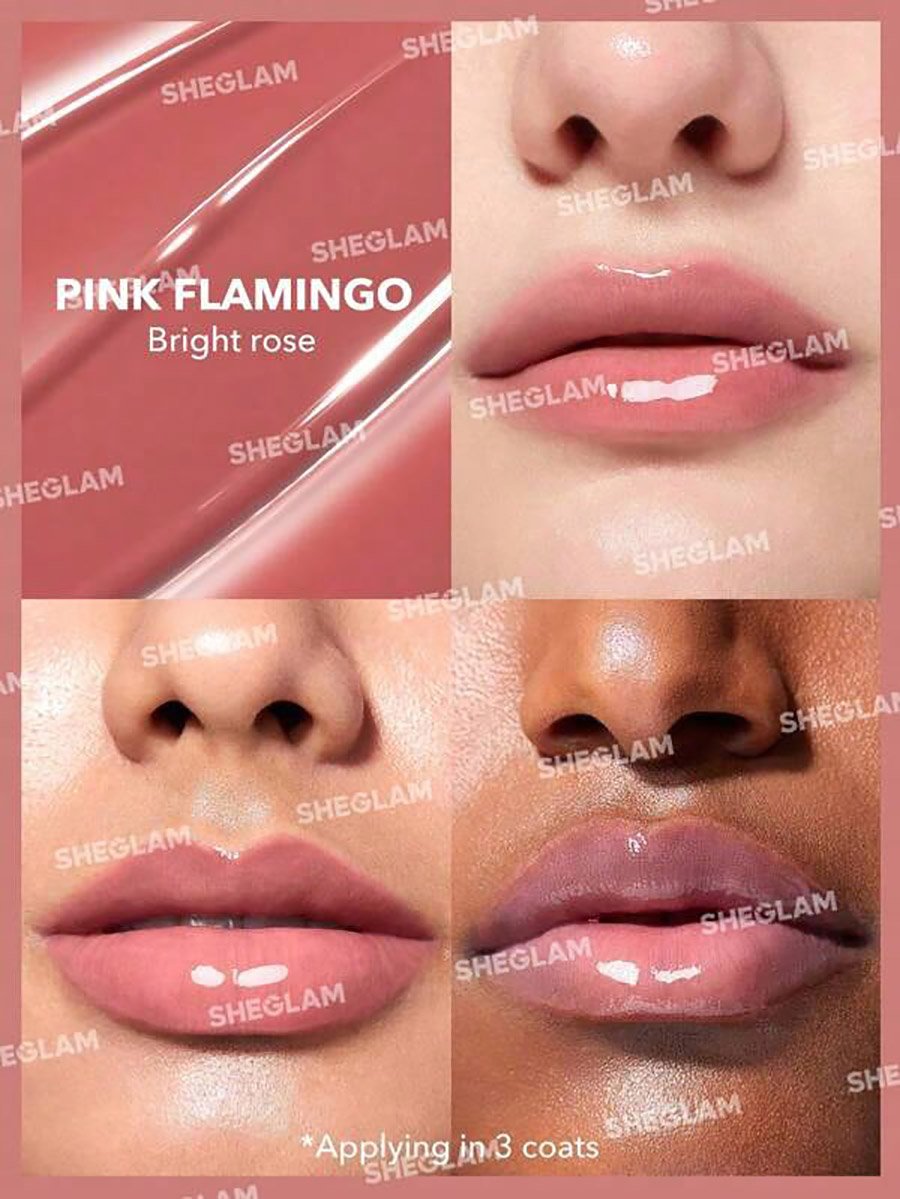 Pout-Perfect Shine Lip Plumper, Pink Flamingo