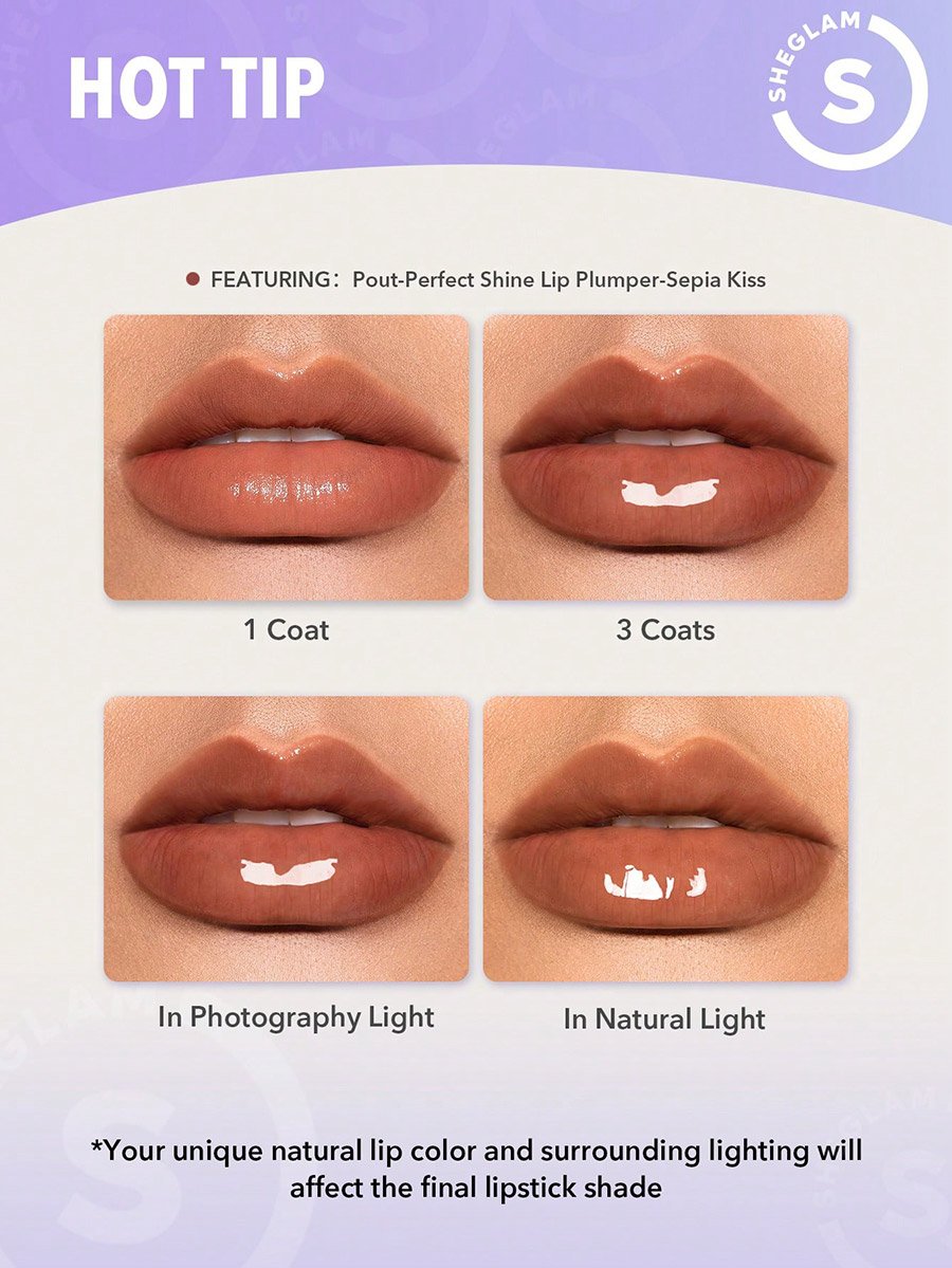 Pout-Perfect Shine Lip Plumper, Pink Flamingo