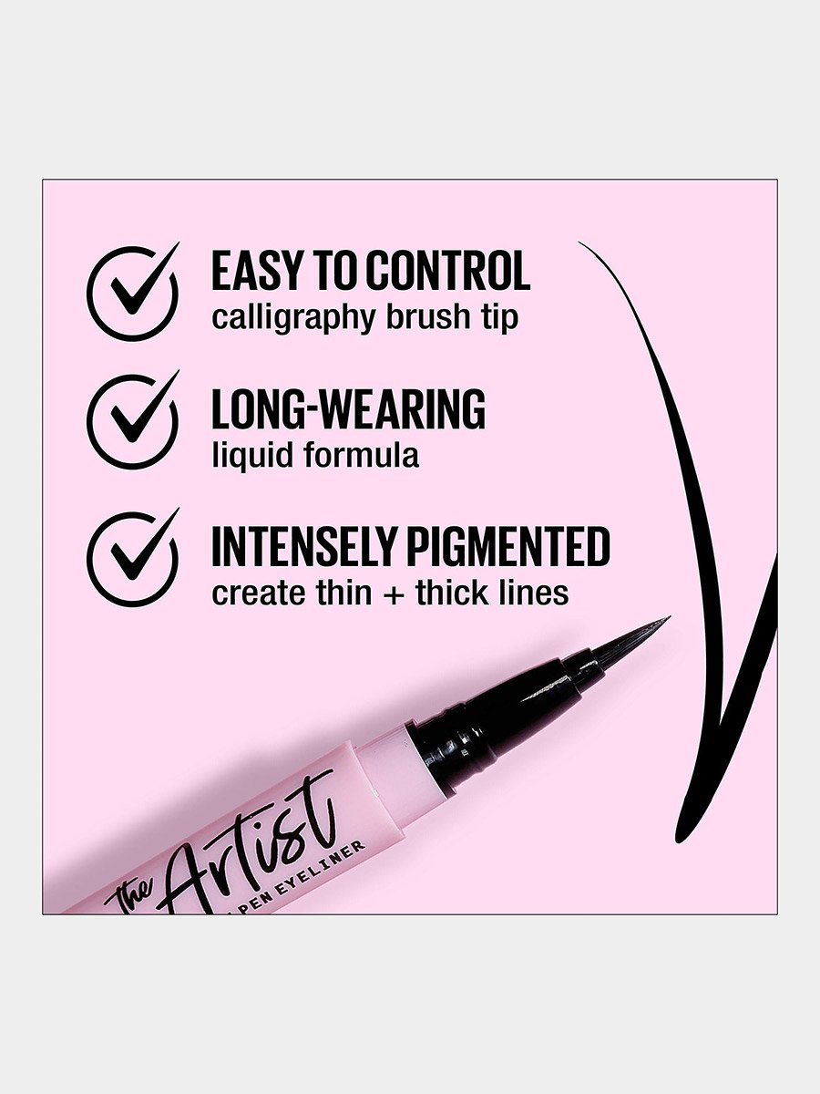 The Artist Brush Pen Eyeliner, GLE740 Inky Black