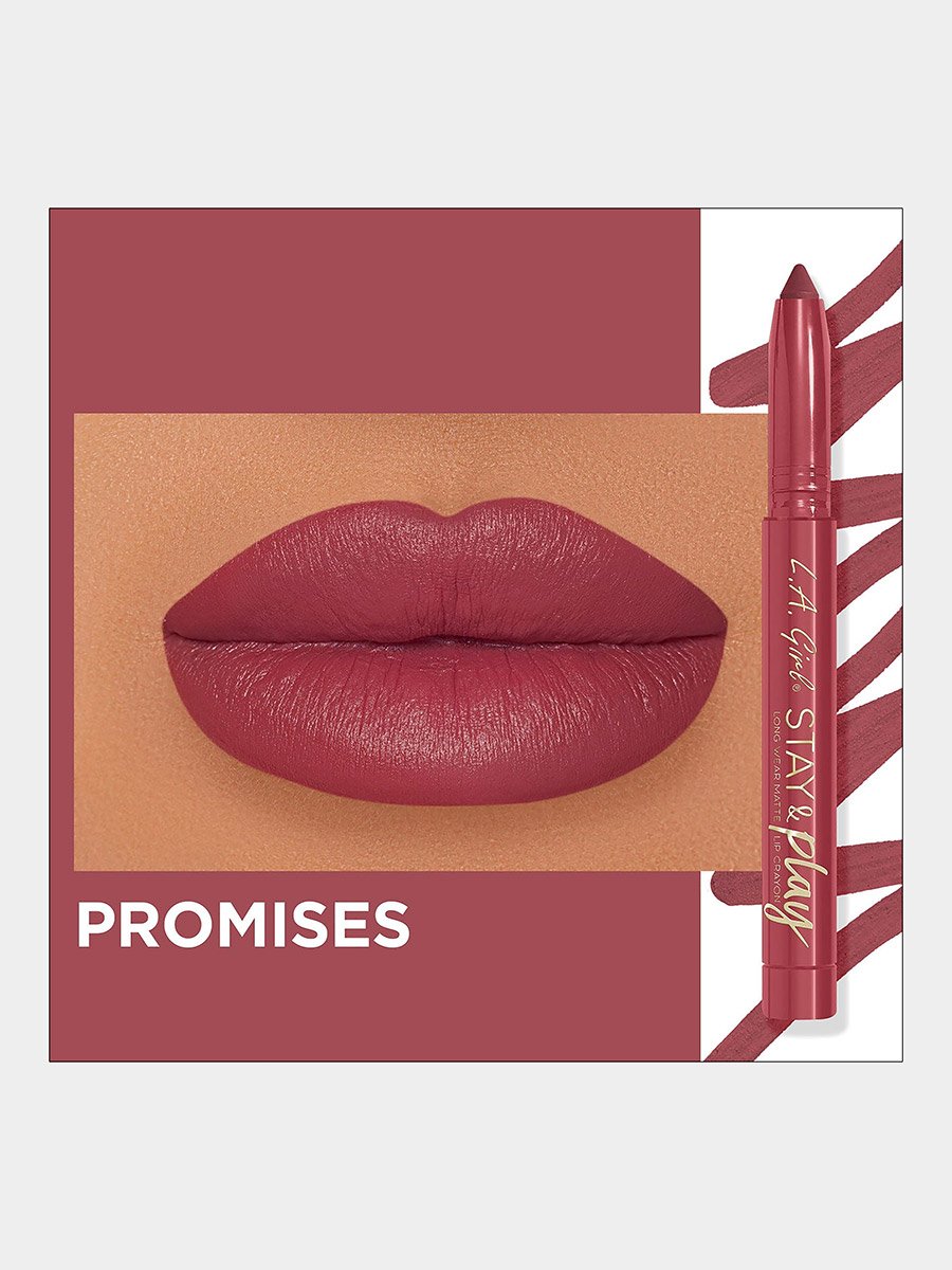 Stay and Play Matte Lip Crayon - Promises- 1.4g