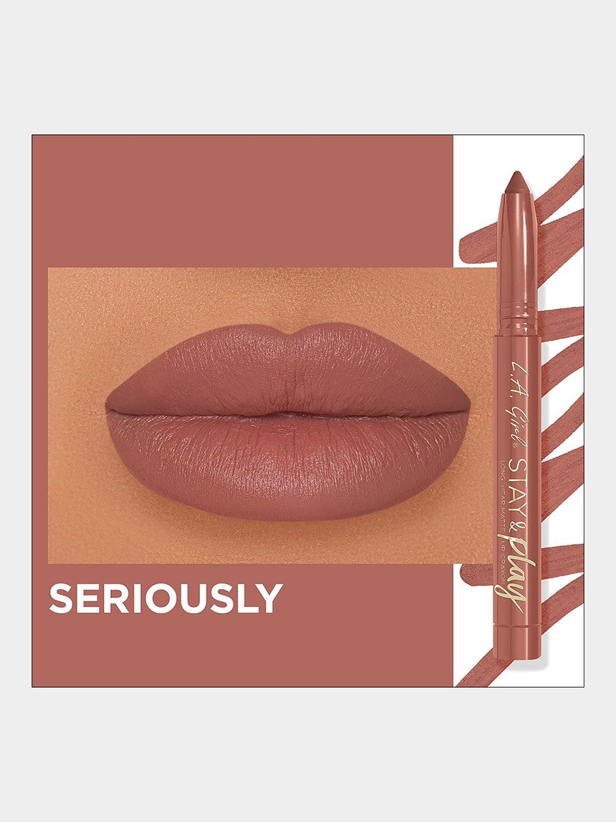 Stay and Play Matte Lip Crayon - Seriously- 1.4g