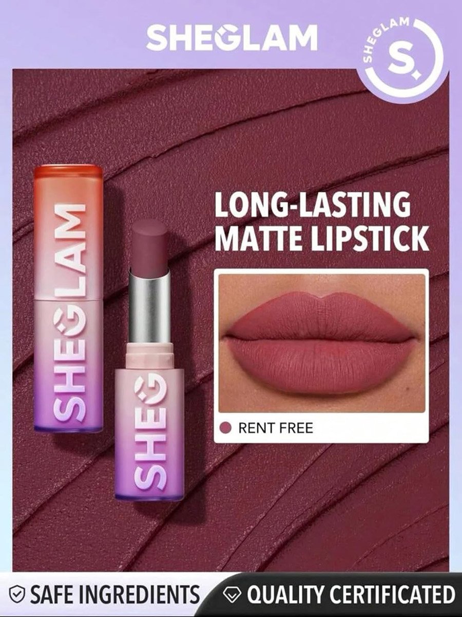 Dynamatte Boom Long-Lasting Matte Lipstick, Rent Free