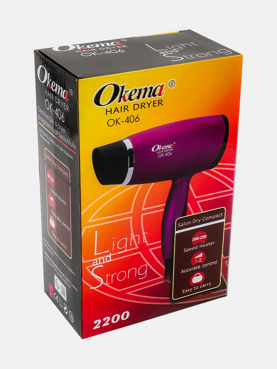 Light and Strong Hair Dryer - OK 406