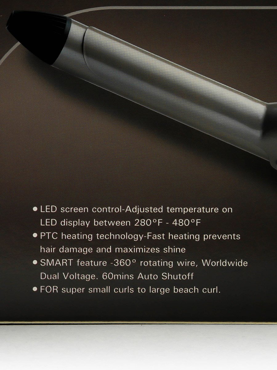 Pro Curling Iron and Hair Curler, 25Mm Ok-1095