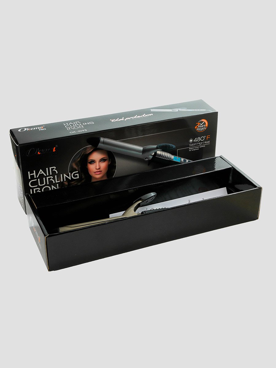 Pro Curling Iron and Hair Curler, 25Mm Ok-1095