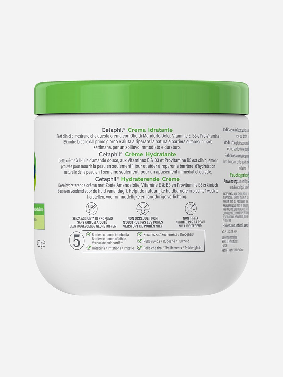 Moisturizing Face and Body Cream for Dry, Sensitive and Damaged Skin, 450g