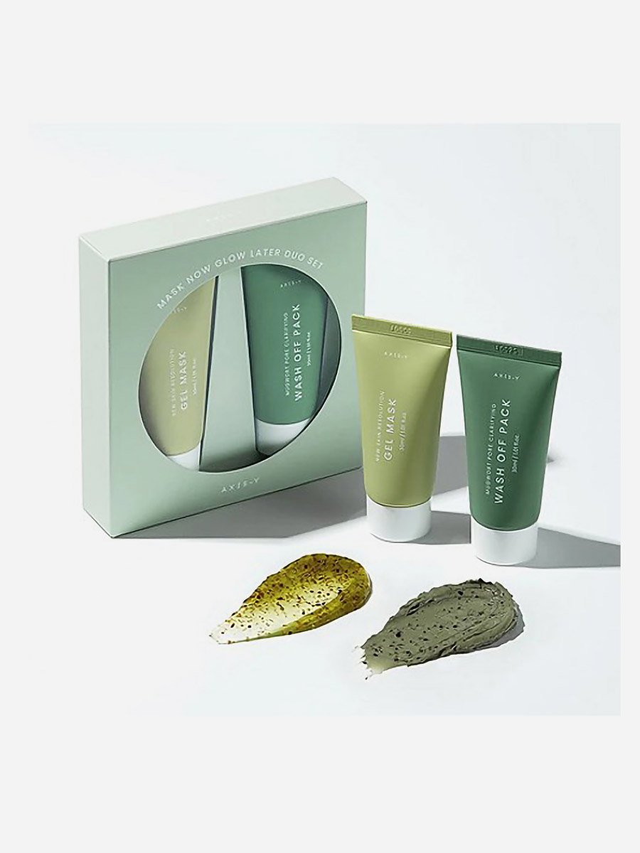 Mask Now Glow Later, Mugwort Pore Clarifying Wash Off and New Skin Resolution Gel Mask
