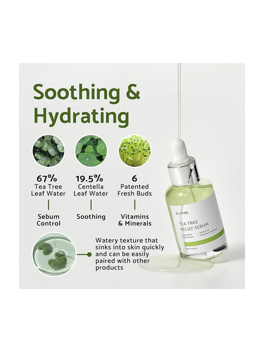 Tea Tree Soothing and Moisturizing Facial Serum- 50ml