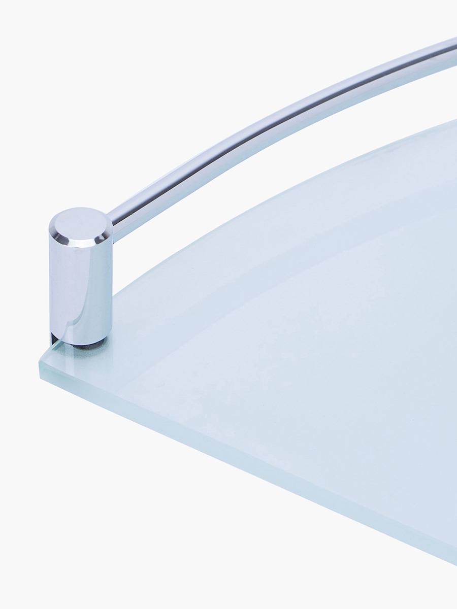 Sanity Frosted Corner Shelf