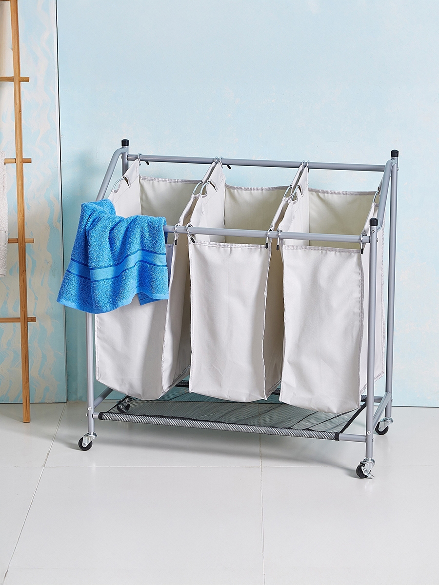 Anna Rolling Laundry Hamper with 3 Compartments