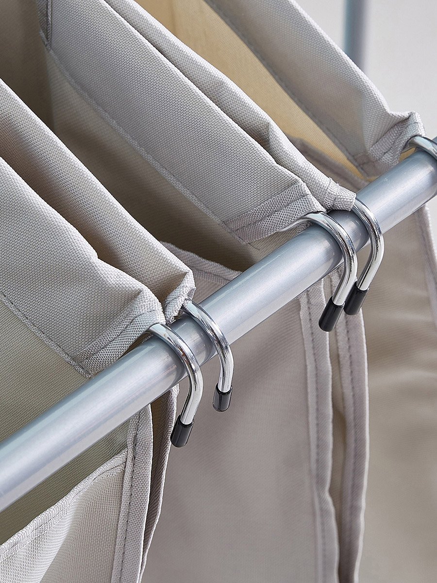 Anna Rolling Laundry Hamper with 3 Compartments