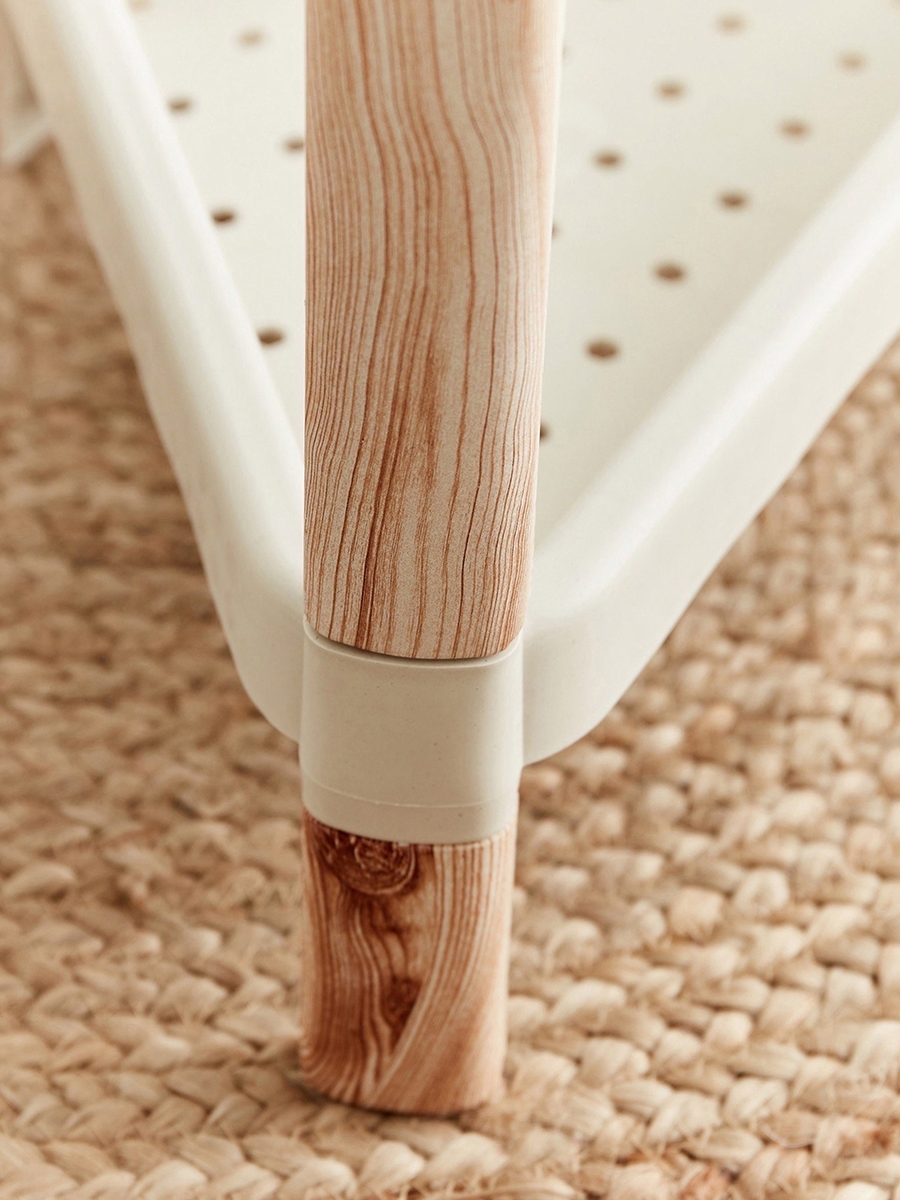Nova Triangle 4-Tier Caddy with Wooden Finish