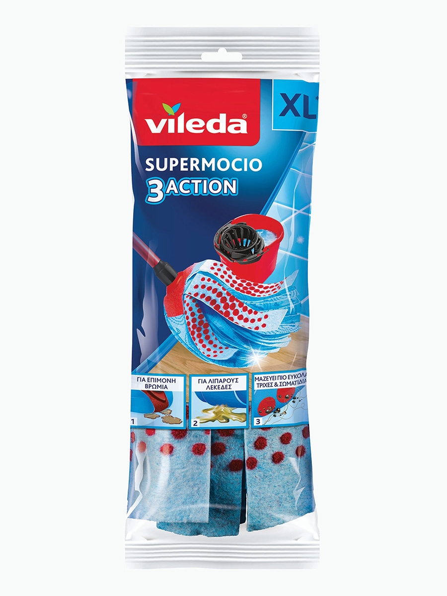 Vileda Micro 3 Action Refill Supermop - 37x14x7 cm