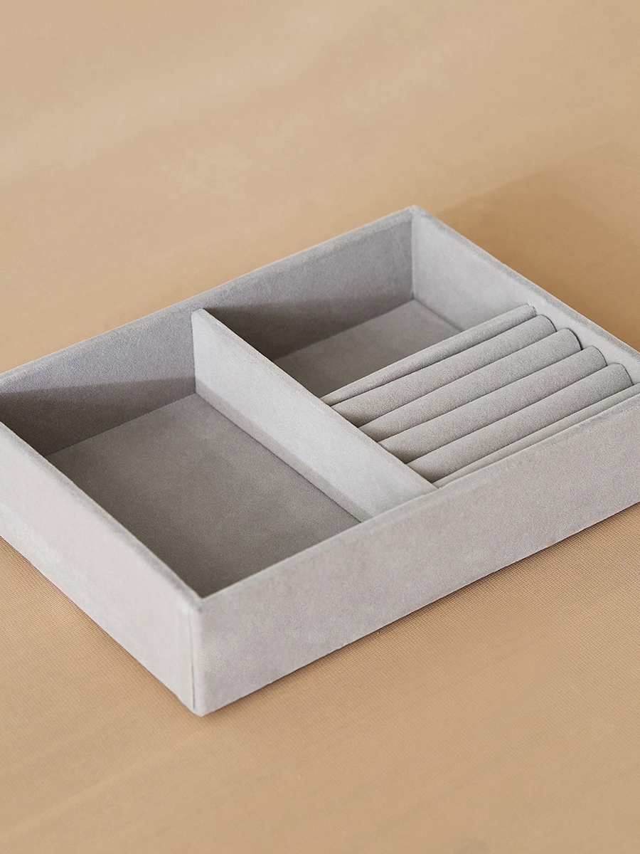 Velour 3-Compartment Jewellery Tray