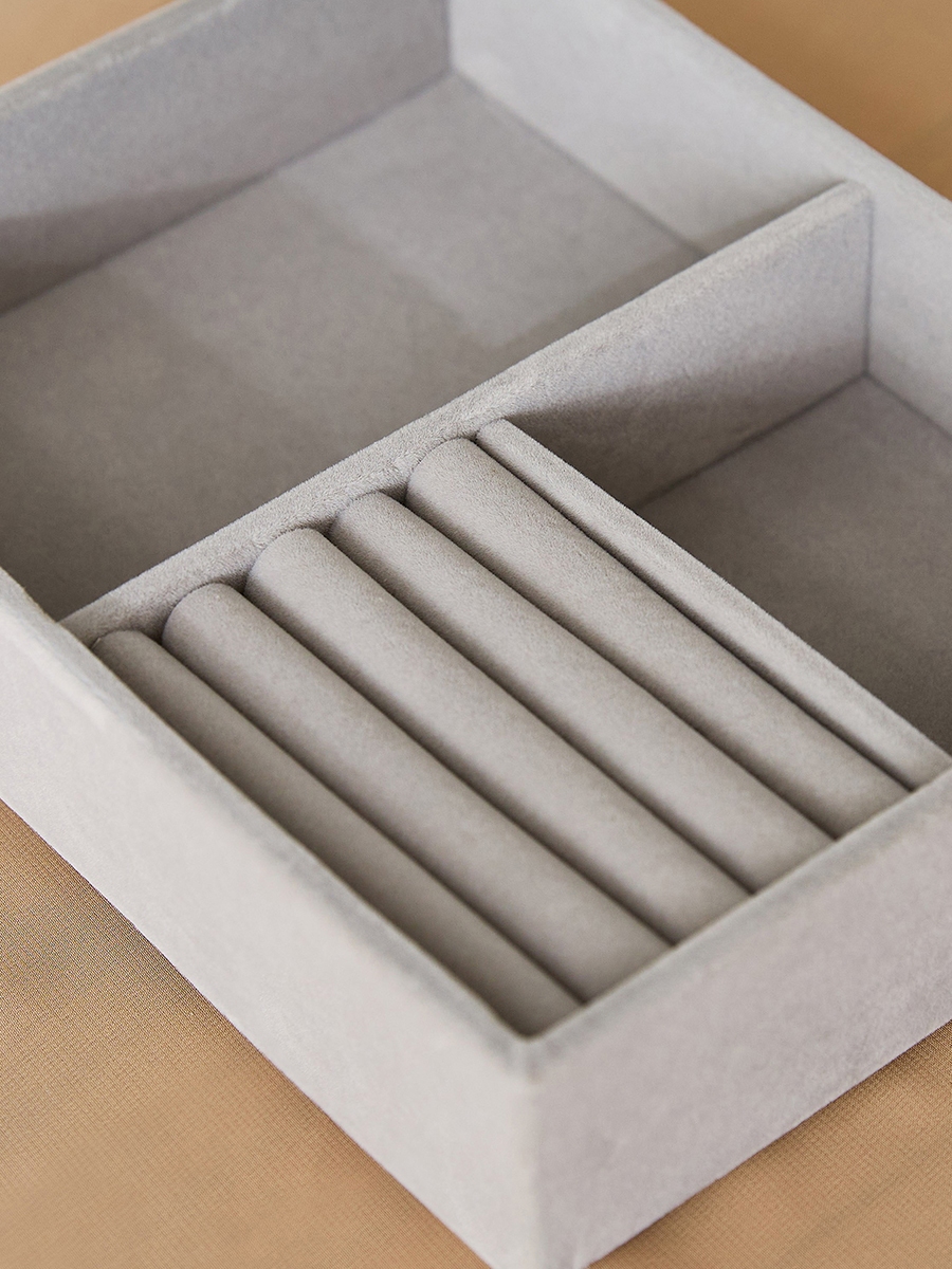 Velour 3-Compartment Jewellery Tray