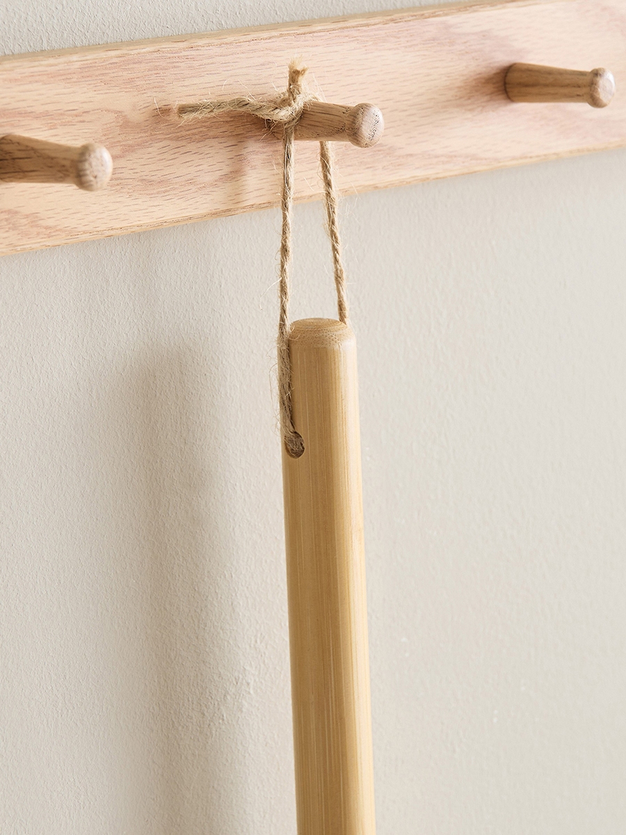 Ebony Floor Squeegee with Bamboo Handle - 45 cm