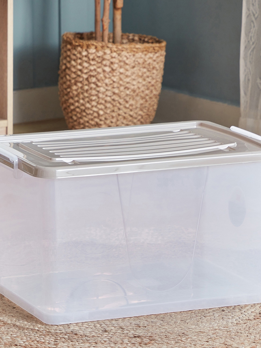 Juana Multipurpose Storage Box with Wheels and Lockable Lid - 55 L