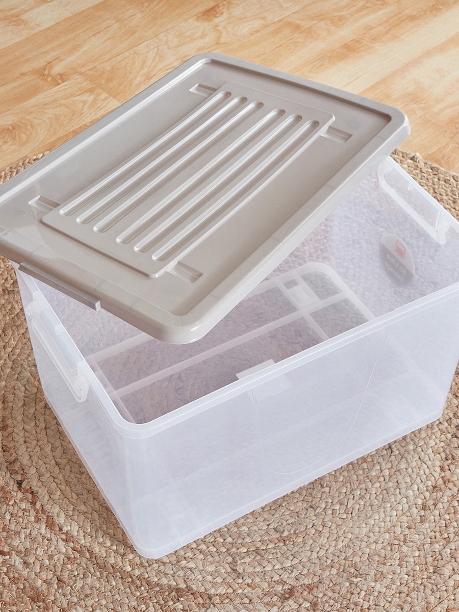 Juana Multipurpose Storage Box with Wheels and Lockable Lid - 55 L
