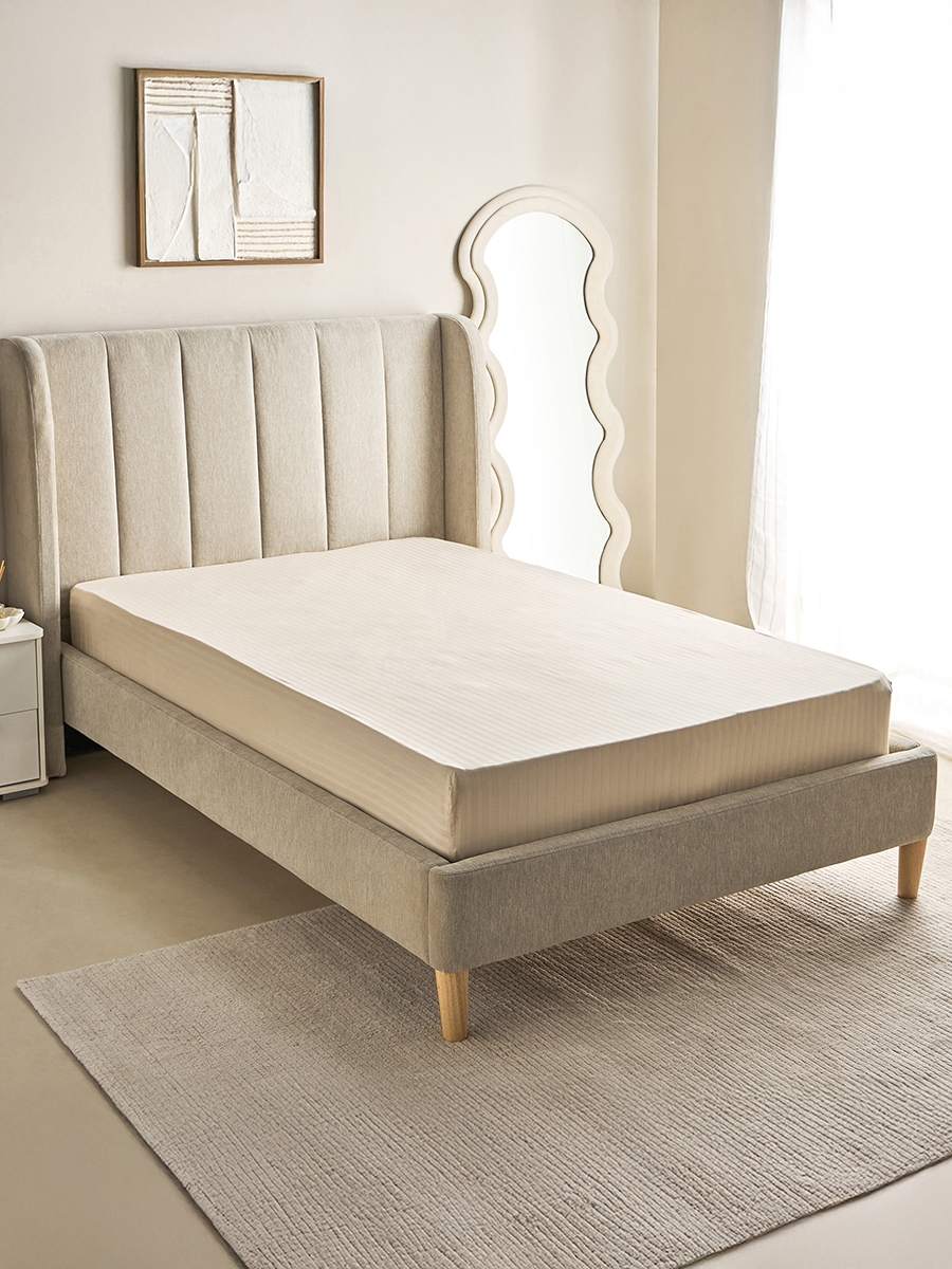 Hamilton Satin Stripe Twin Fitted Sheet - 120x200+36 cm