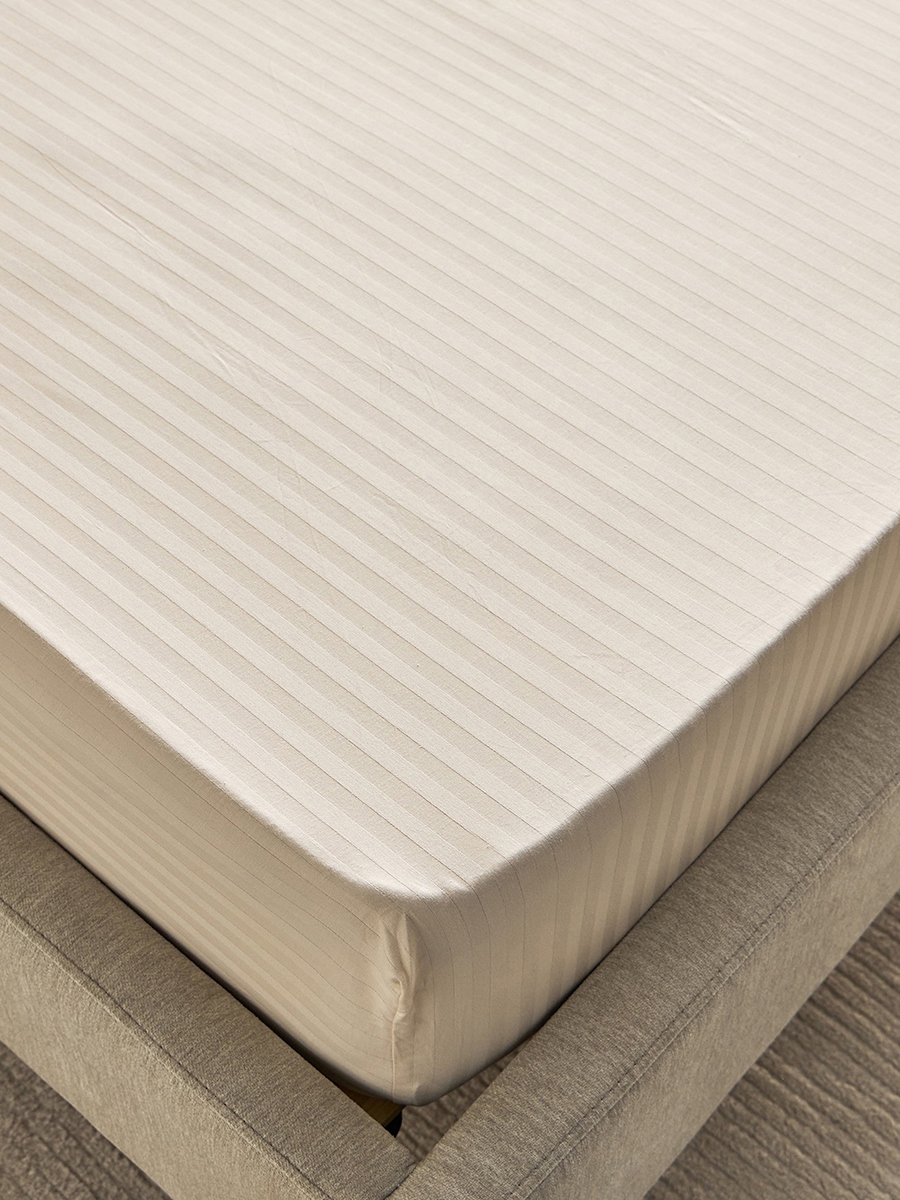 Hamilton Satin Stripe Twin Fitted Sheet - 120x200+36 cm