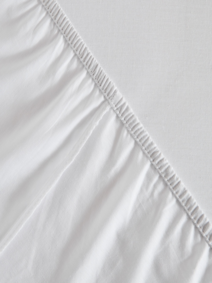 Essential Solid Cotton King Fitted Sheet - 180x210+36 cm