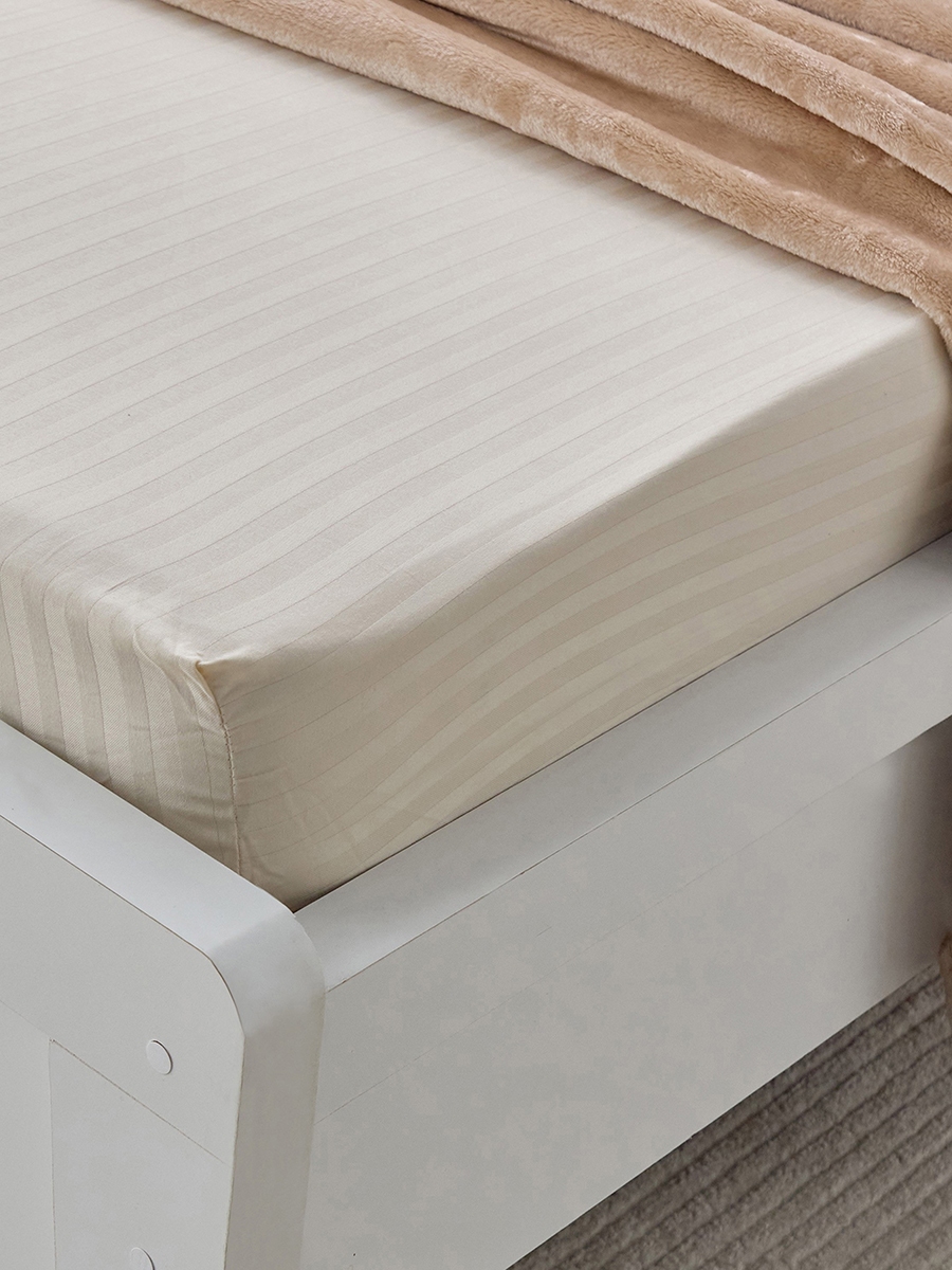Hamilton Stripe Satin Cotton Single Fitted Sheet - 90x200+36 cm