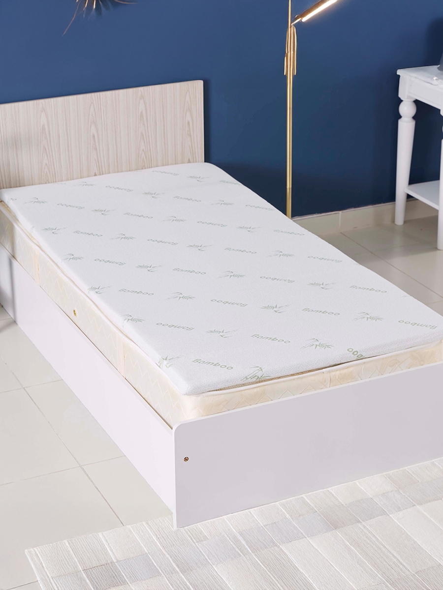 Comfort Bamboo Memory Foam Single Mattress Topper - 90x200 cm