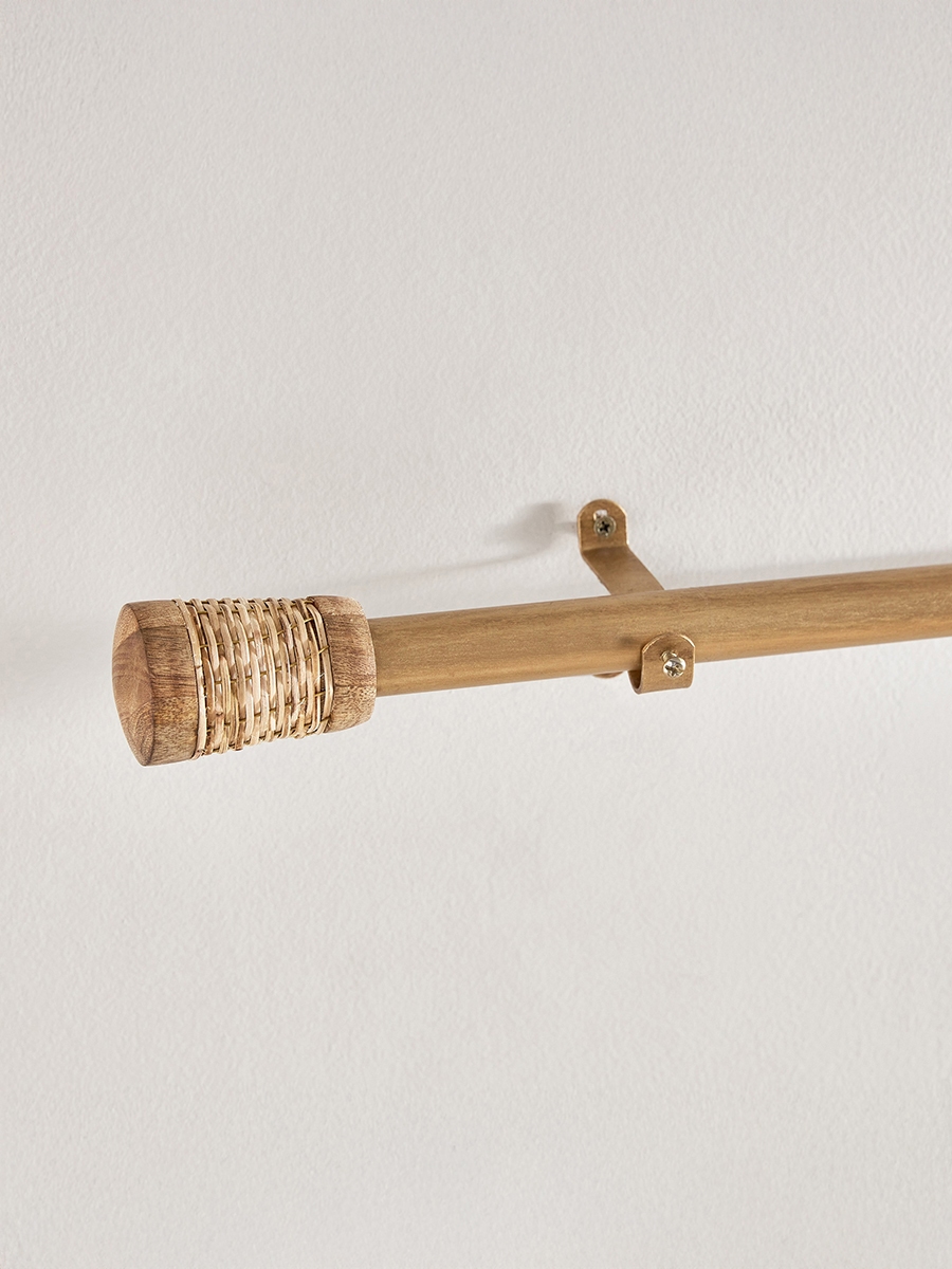 Natura Aries 25mm Extendable Single Curtain Rod - 110-320 cm