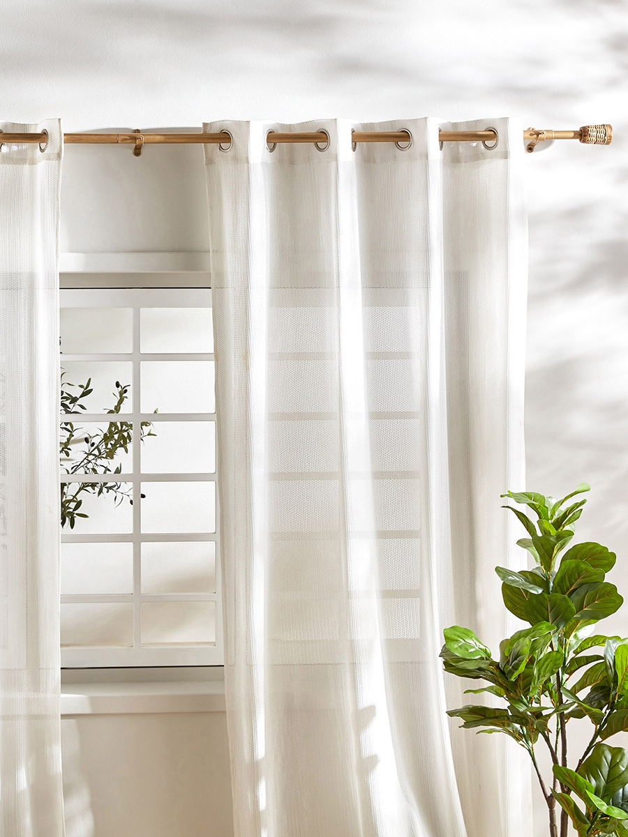 Natura Aries 25mm Extendable Single Curtain Rod - 110-320 cm