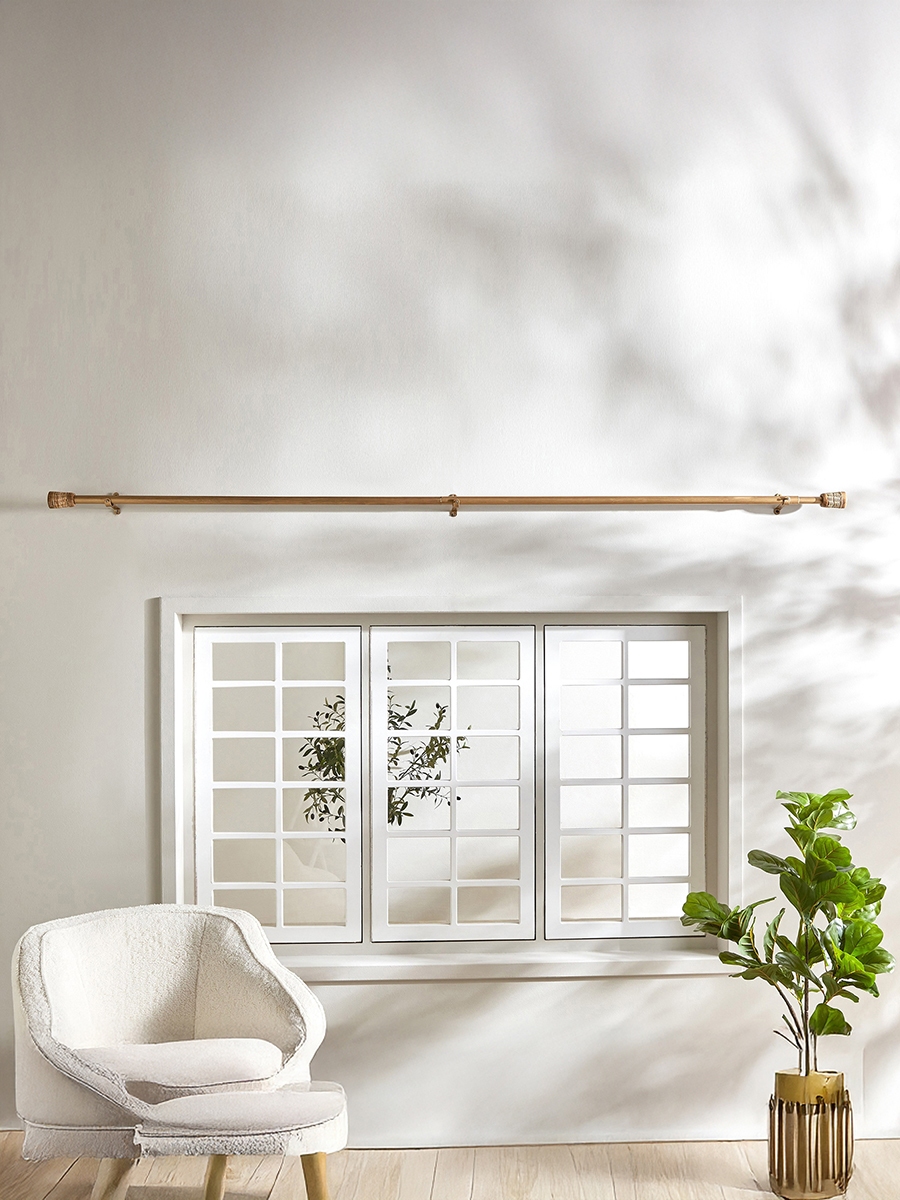 Natura Aries 25mm Extendable Single Curtain Rod - 110-320 cm