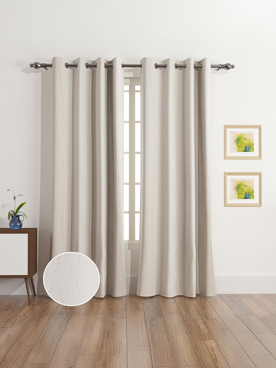 Lisbon Capri 2-Piece Jacquard Extra Long Curtain Set - 140x300 cm