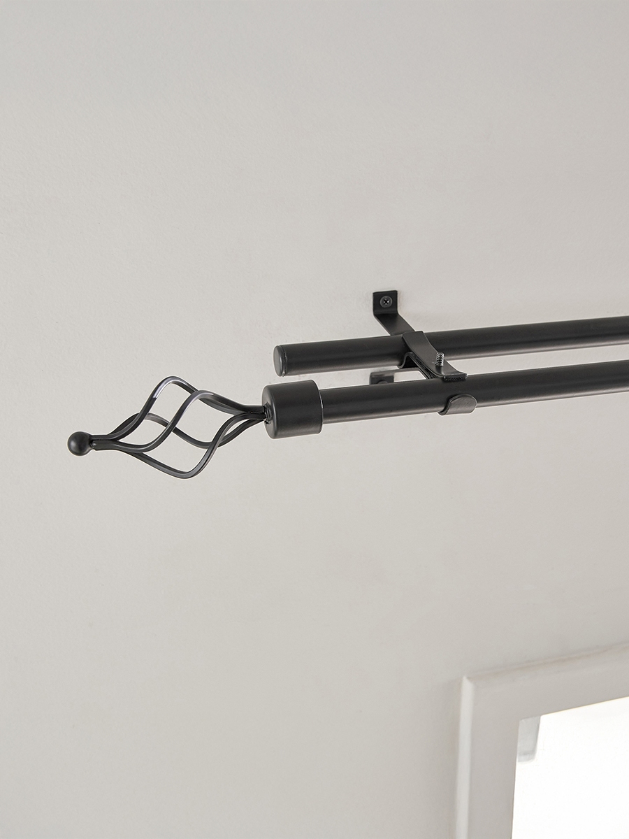 Emily Extendable Double Curtain Rod - 150-400 cm