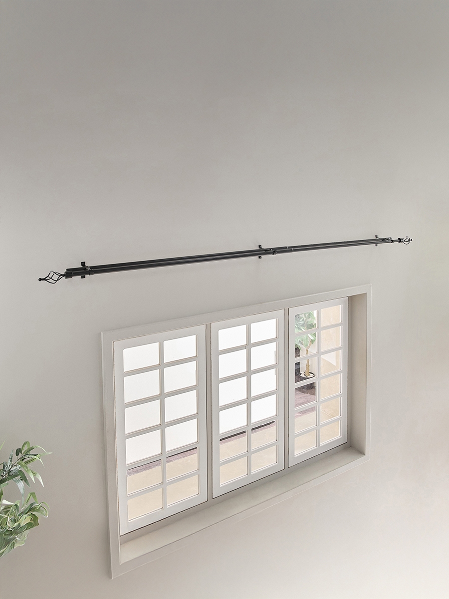 Emily Extendable Double Curtain Rod - 150-400 cm