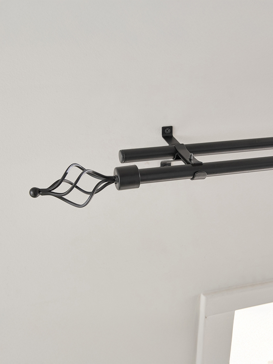 Emily Extendable Double Curtain Rod - 120-300 cm