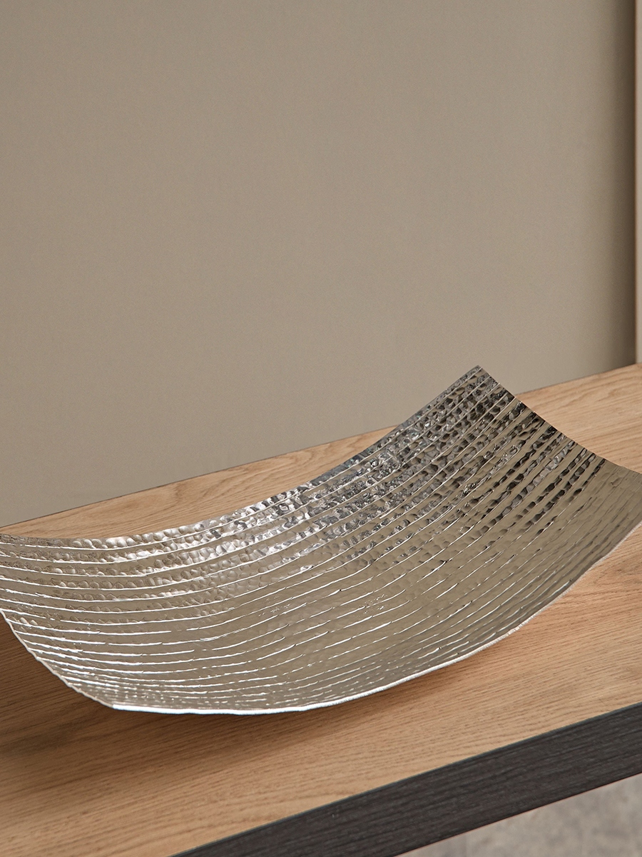وعاء مستطيل مضلع لامع ألومنيوم من أوسي - 43 × 23 × 7.5 سم
