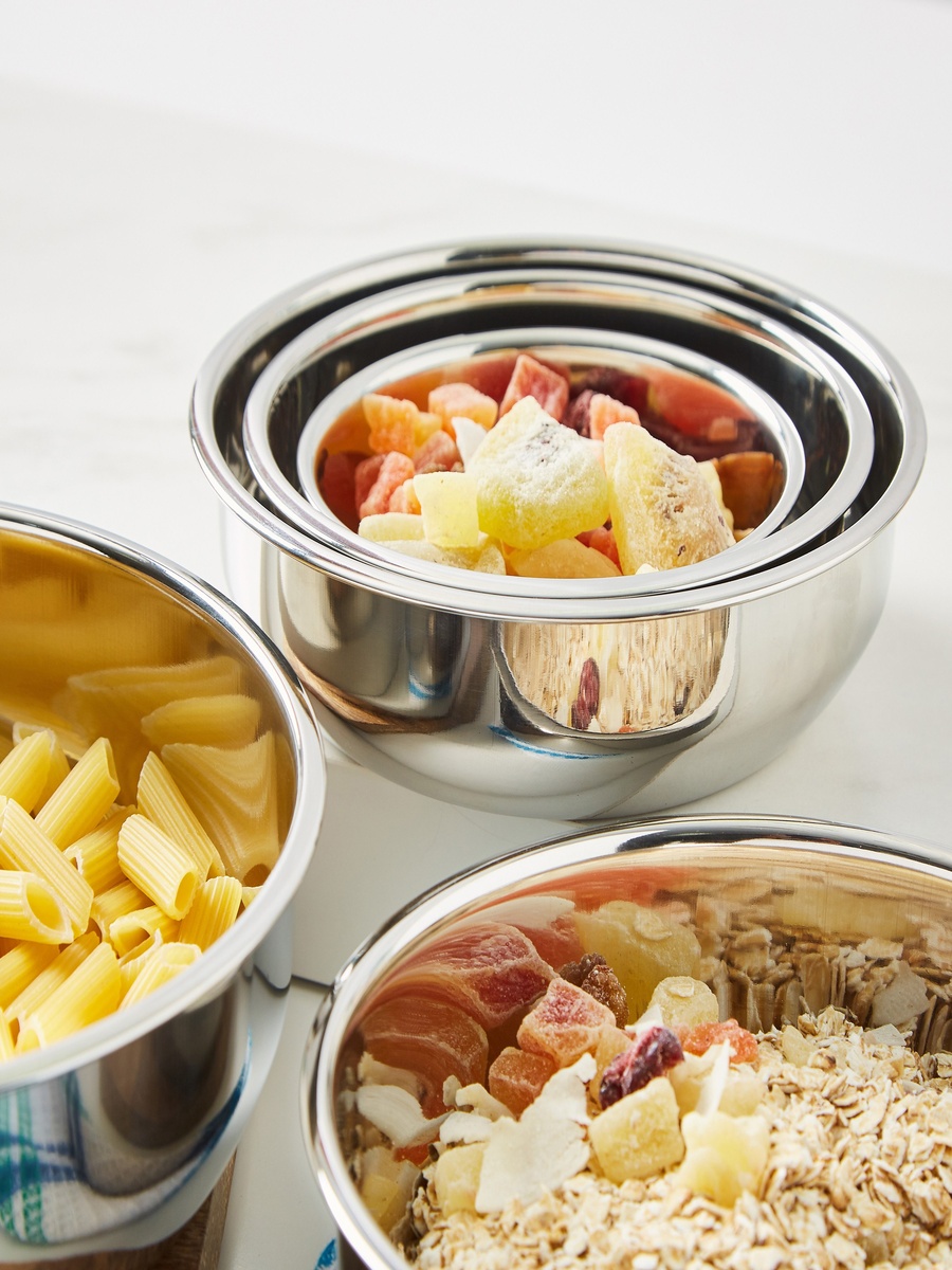 Premia 10-Piece Stainless Steel Food Storage Bowl Set