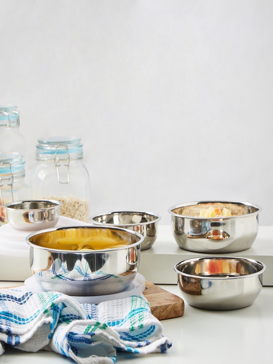 Premia 10-Piece Stainless Steel Food Storage Bowl Set