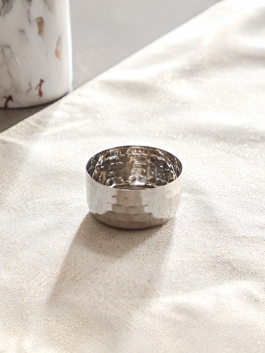 Hammered Stainless Steel Veg Bowl - 140 ml