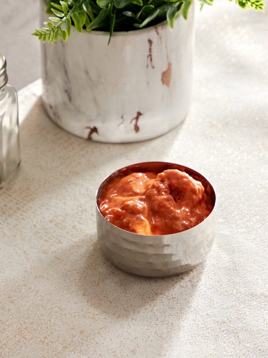 Hammered Stainless Steel Veg Bowl - 140 ml