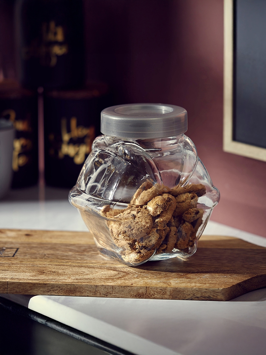 Crysta Glass Canister with Lid - 1.7 L