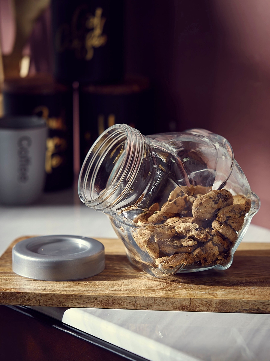 Crysta Glass Canister with Lid - 1.7 L