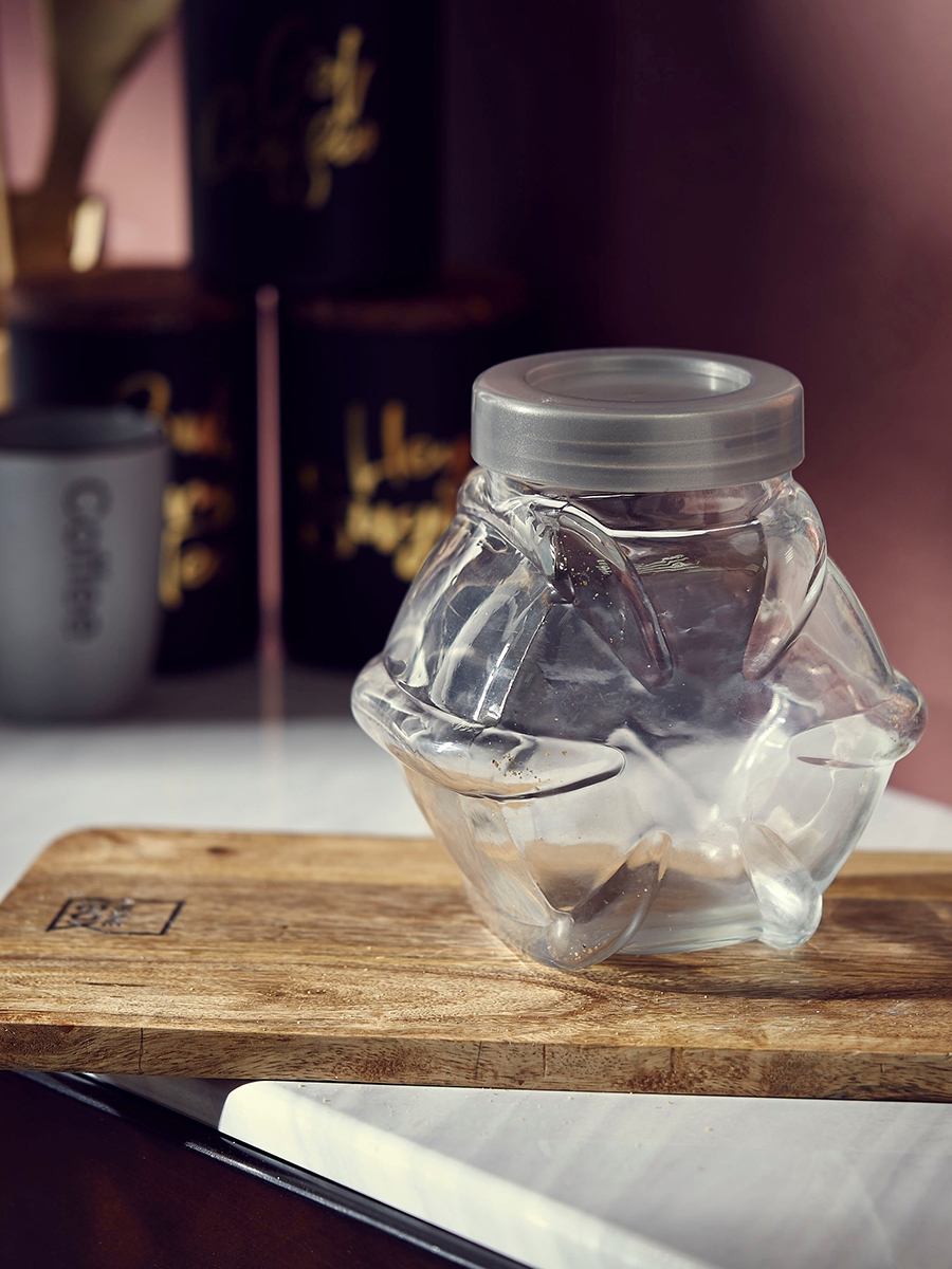 Crysta Glass Canister with Lid - 1.7 L