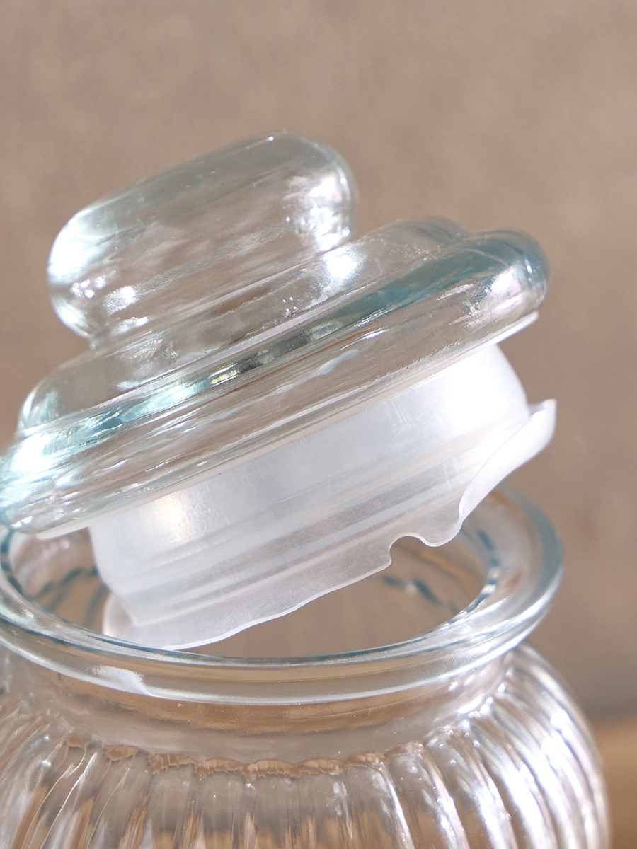 Essential Ribbed Glass Jar - 1.2 L
