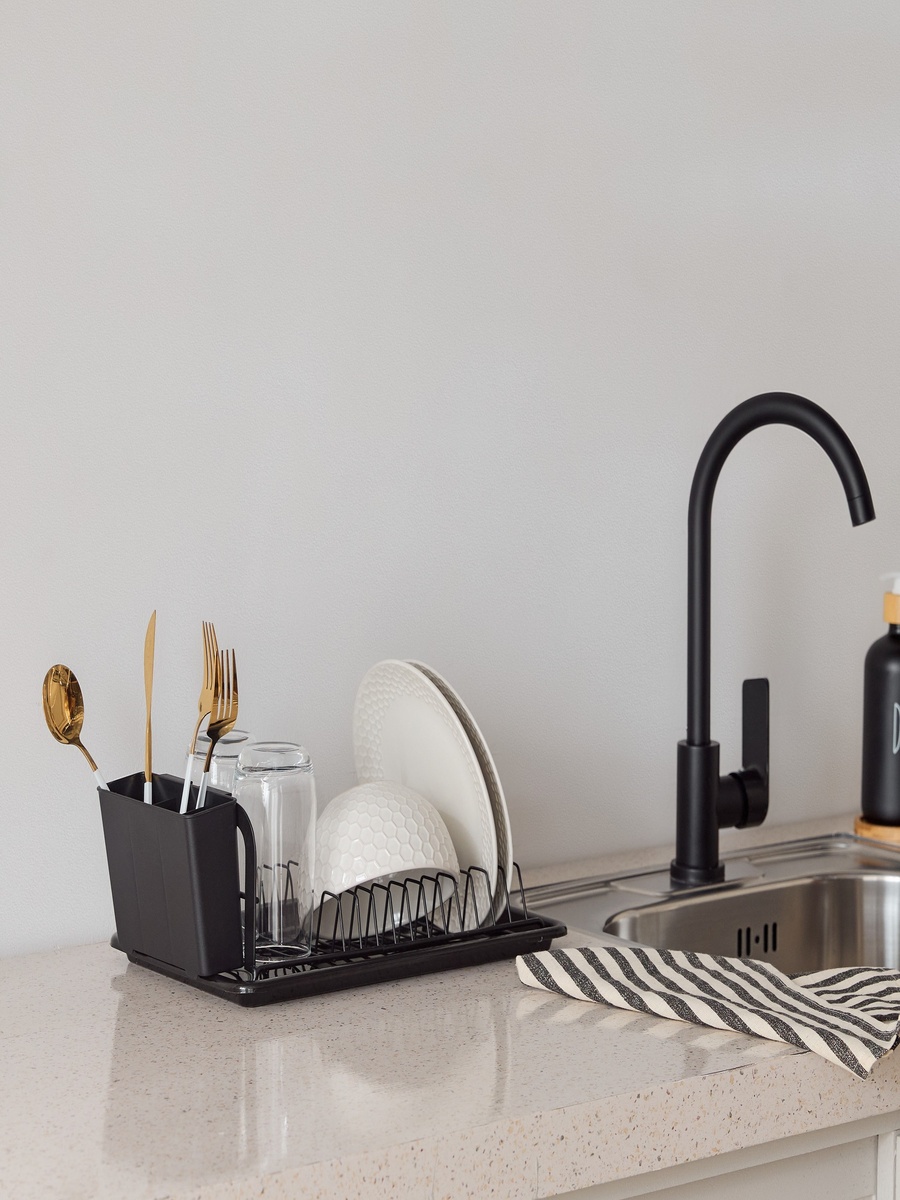 Daisy Dish Rack with Holder - 35 cm