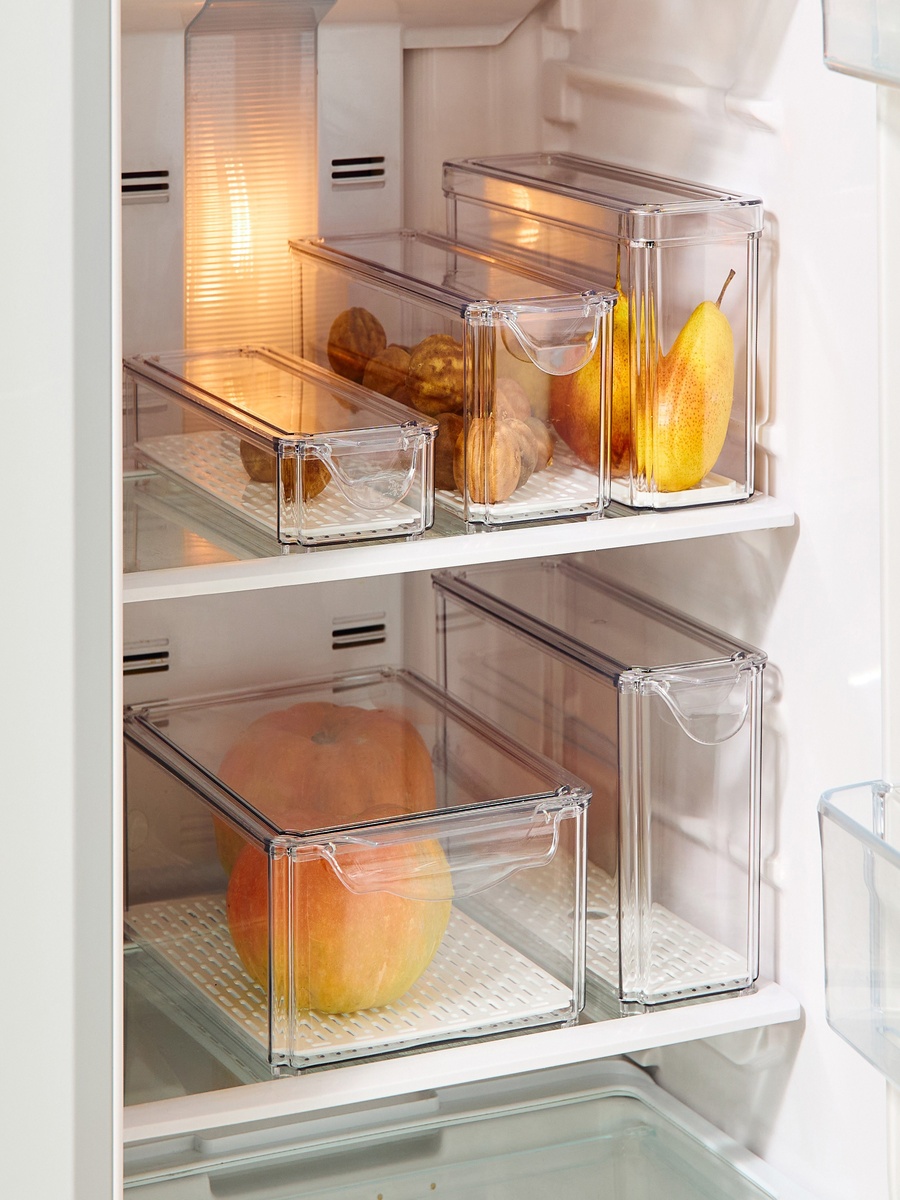 Sistematico Stackable Fridge Organizer with Drainage Tray - 2500 ml