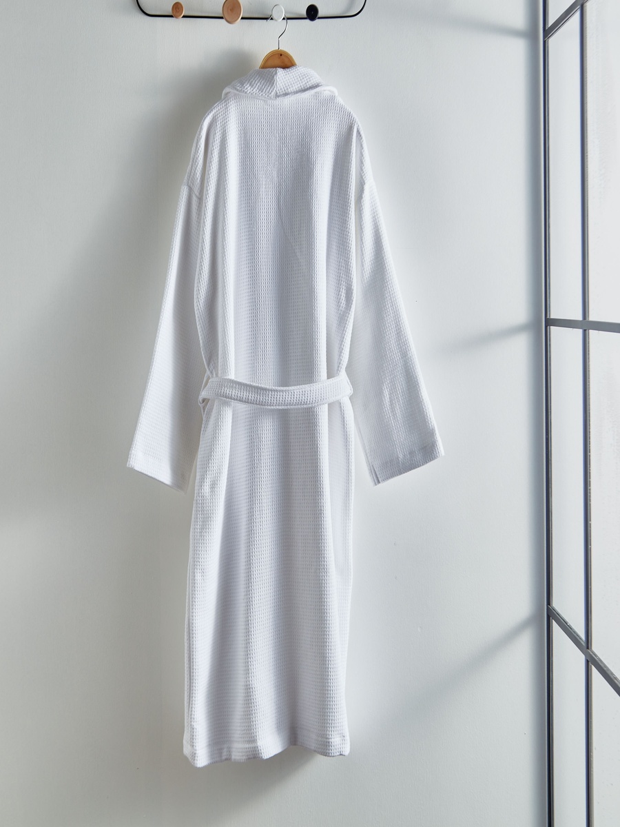 Luxe Waffle Terry Cotton Bathrobe - Medium