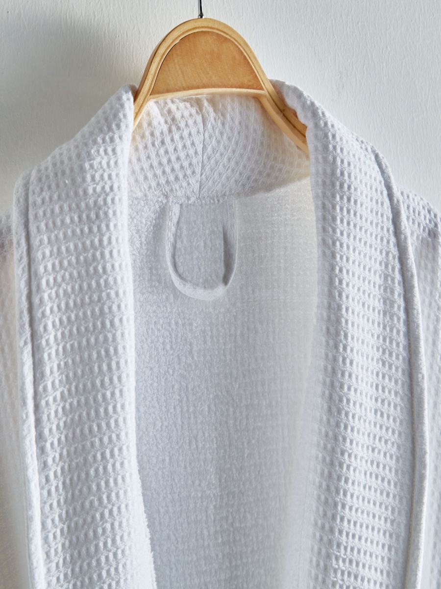 Luxe Waffle Terry Cotton Bathrobe - Medium