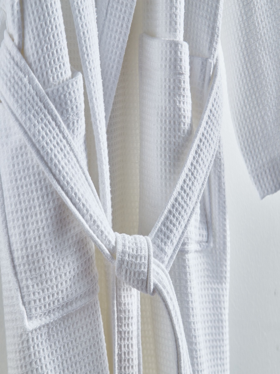 Luxe Waffle Terry Cotton Bathrobe - Medium