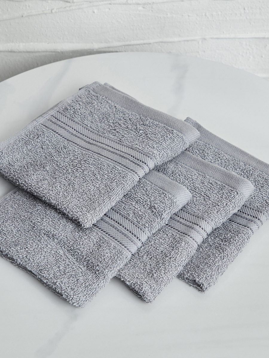 Essential Carded 4-Piece Face Towel Set - 30x30 cm