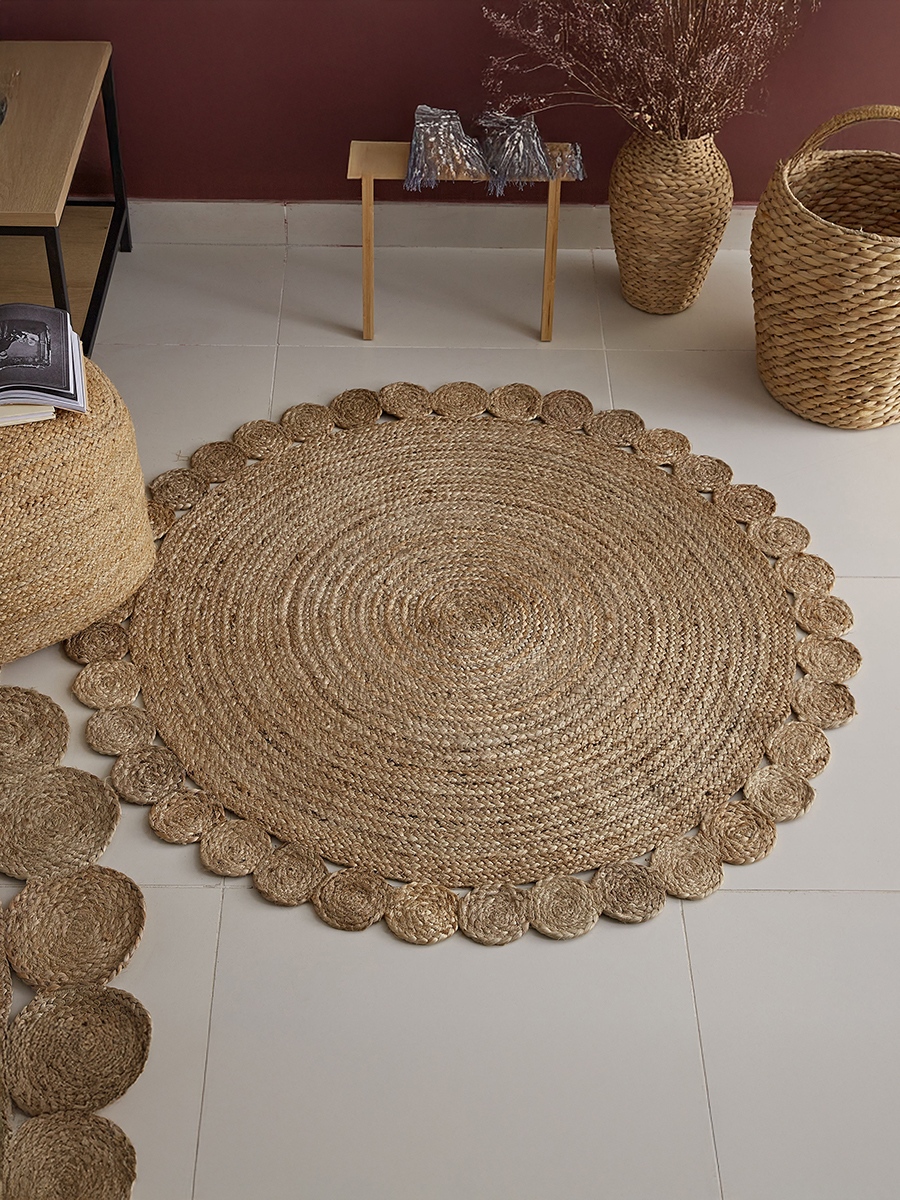Natura Tapis Hand Braided Jute Rug - 120 cm